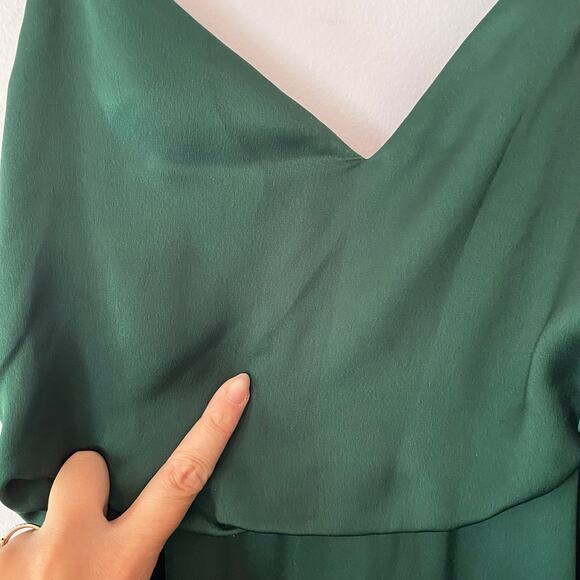 Fame and Partners Emerald Green Drop Waist Maxi Dress Holiday Women's 4 / Small - Picture 14 of 14